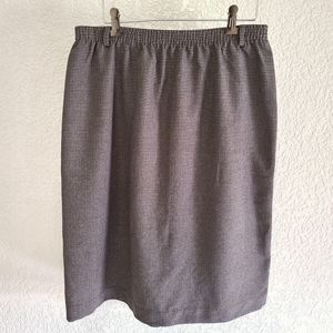 Vintage Plus Size Academia Houndstooth Patterned Skirt